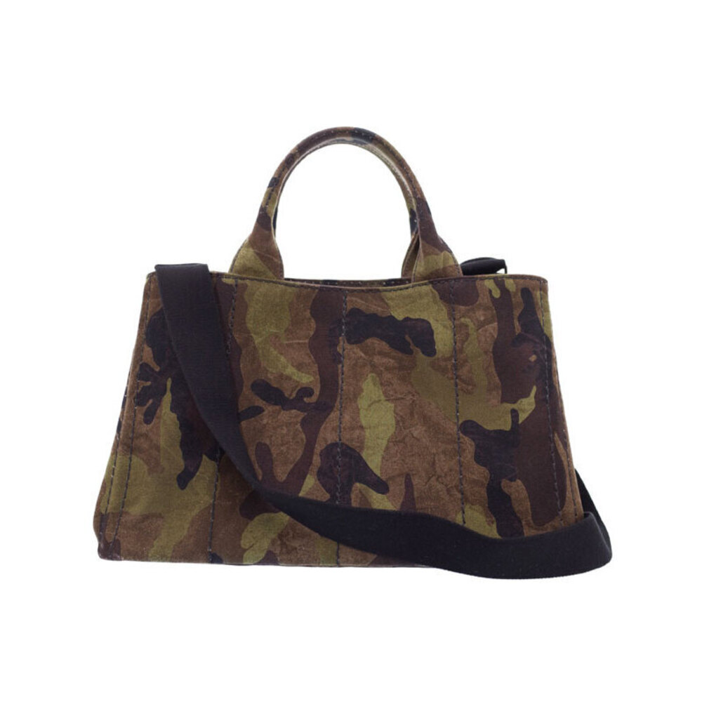 PRADA Canapa Camouflage Tote Bag - Picture 2 of 9
